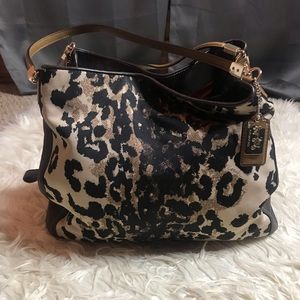 Coach Madison Phoebe Ocelot Print Bag